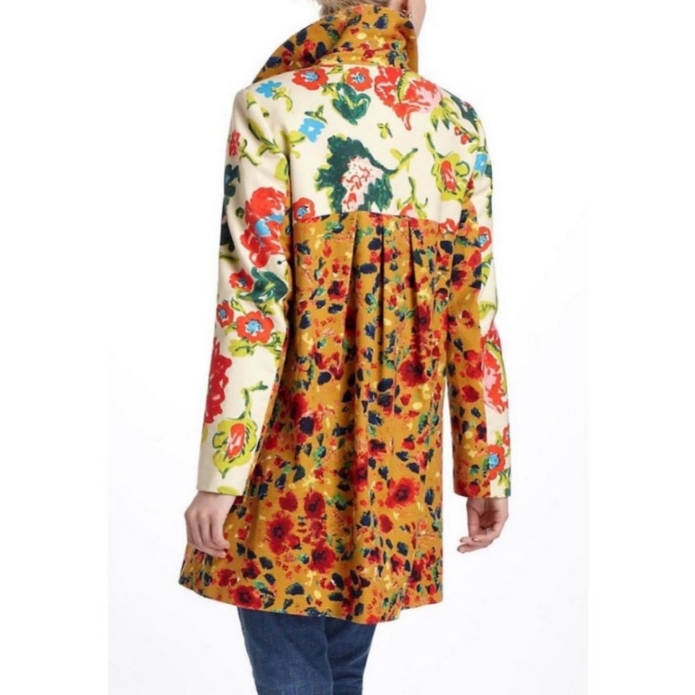 Anthropologie Elevenses Leopardlily Printed coat jacket 4